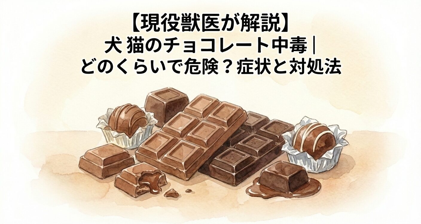 犬猫のチョコレート中毒｜食べたら危険？量・症状・対処法を現役獣医が解説