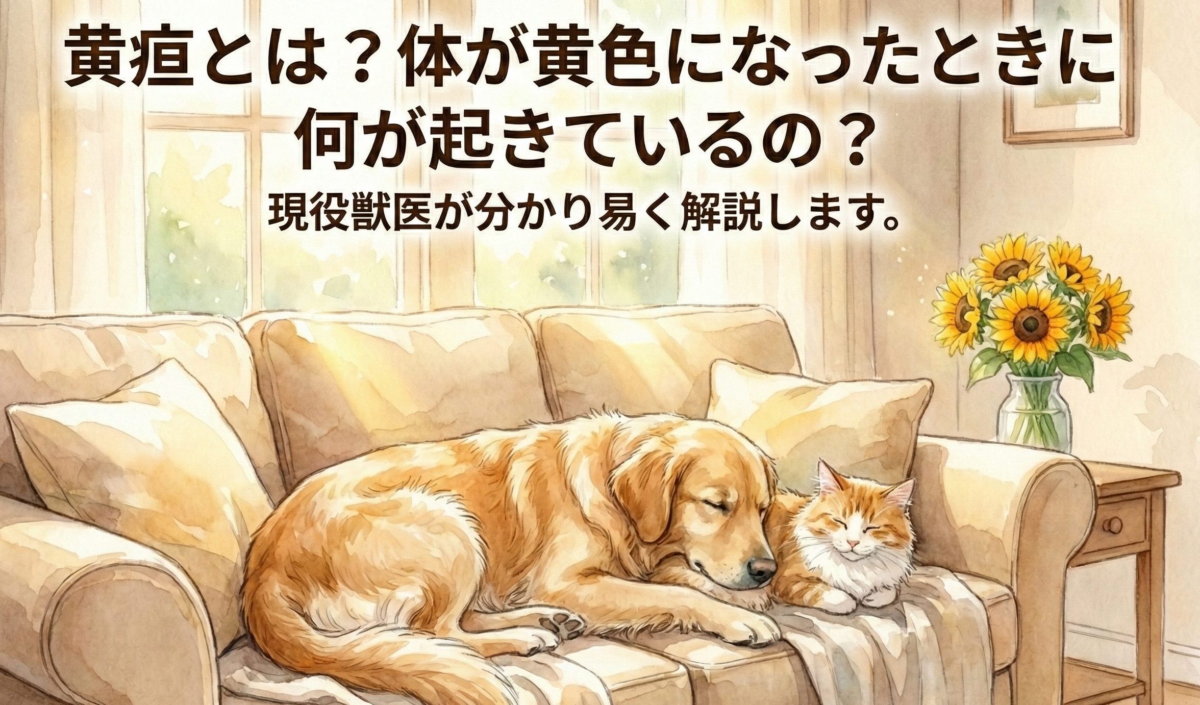 黄疸とは？体が黄色になったときに何が起きているの？｜現役獣医が分かりやすく解説します。