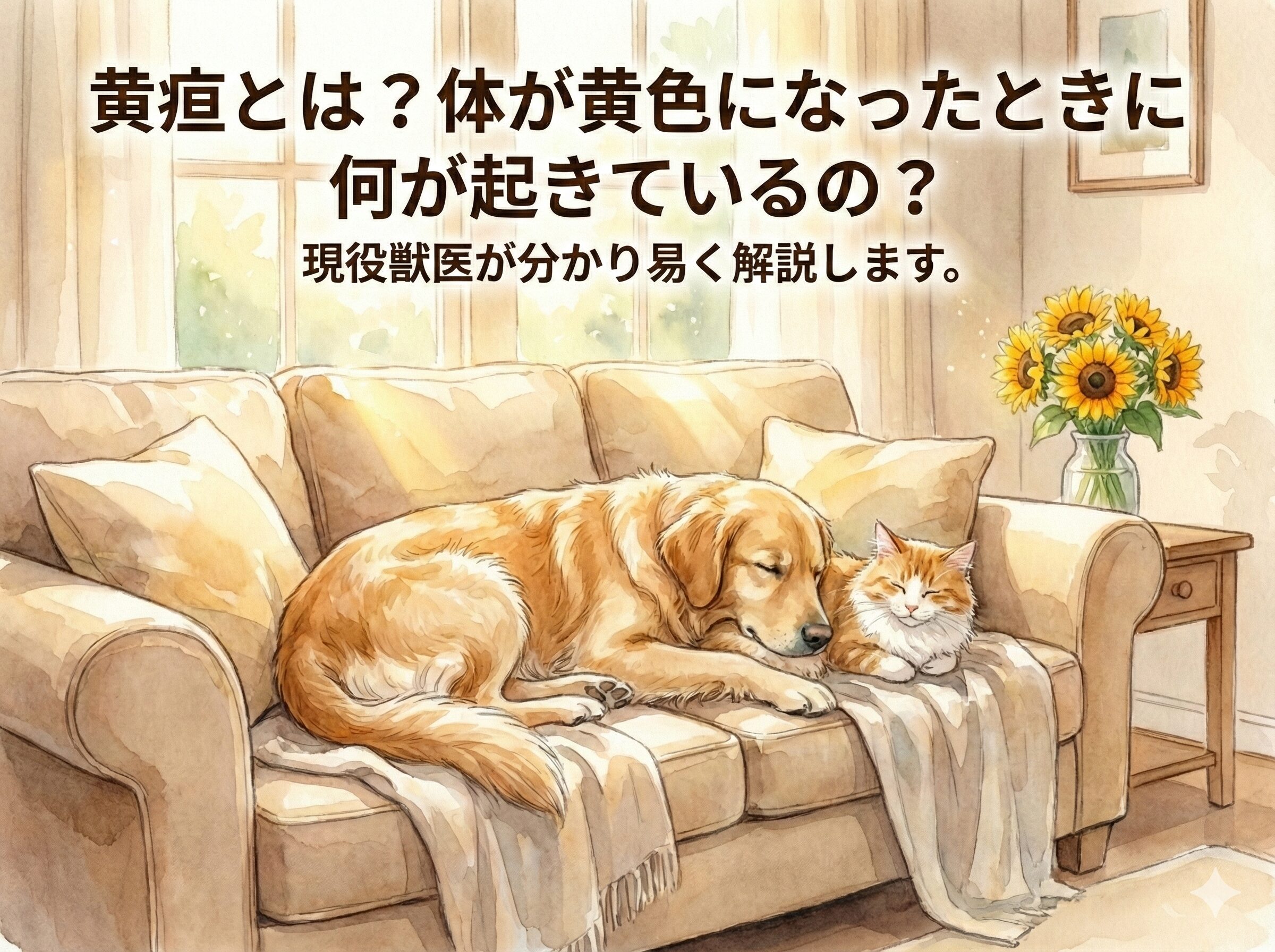 黄疸とは？体が黄色になったときに何が起きているの？｜現役獣医が分かりやすく解説します。