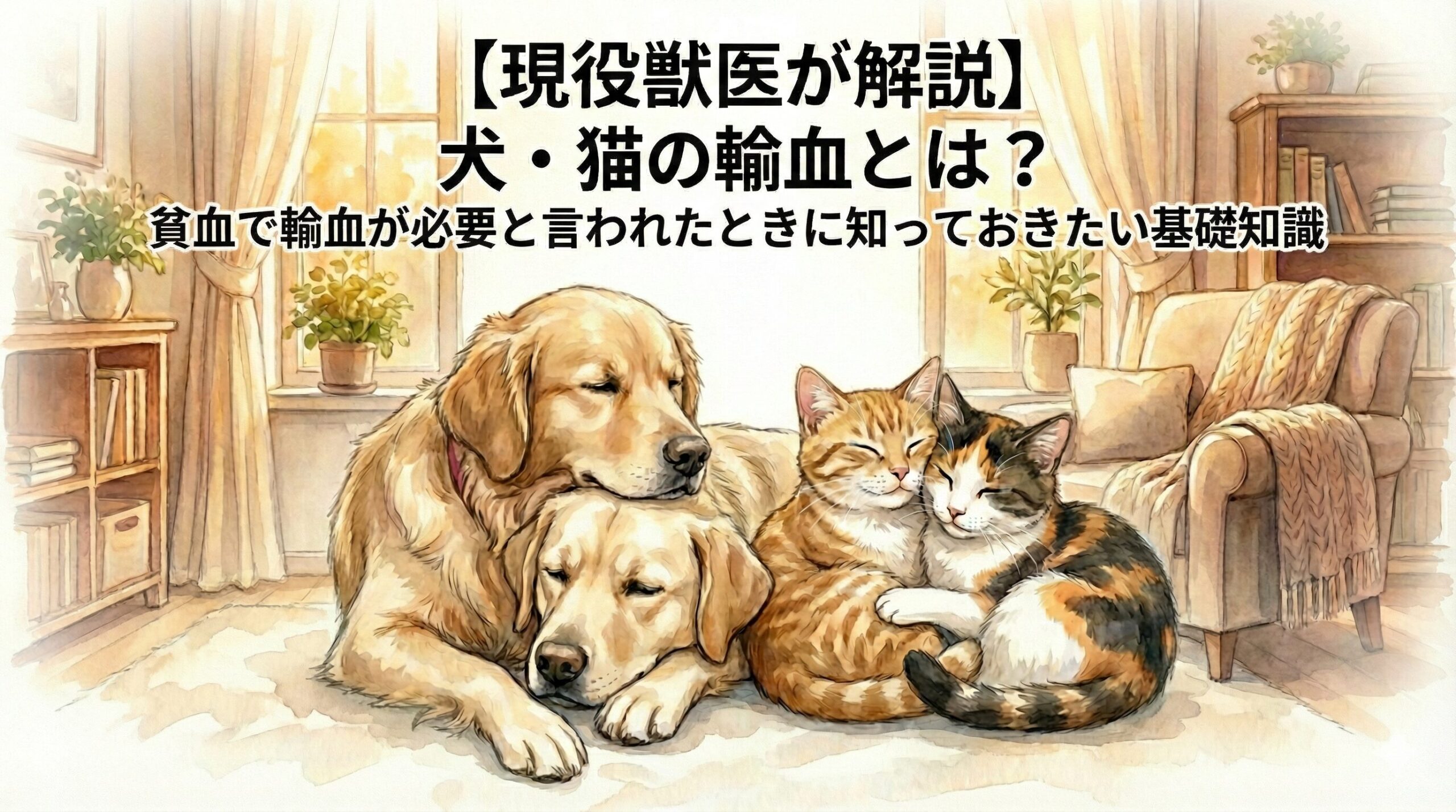 【現役獣医が解説】犬・猫の輸血とは何をしている治療？