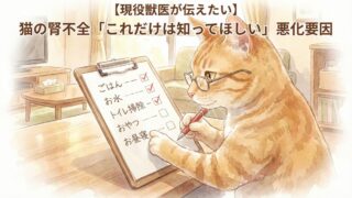 【現役獣医が解説】猫の慢性腎不全(慢性腎臓病CKD)の出来る対策