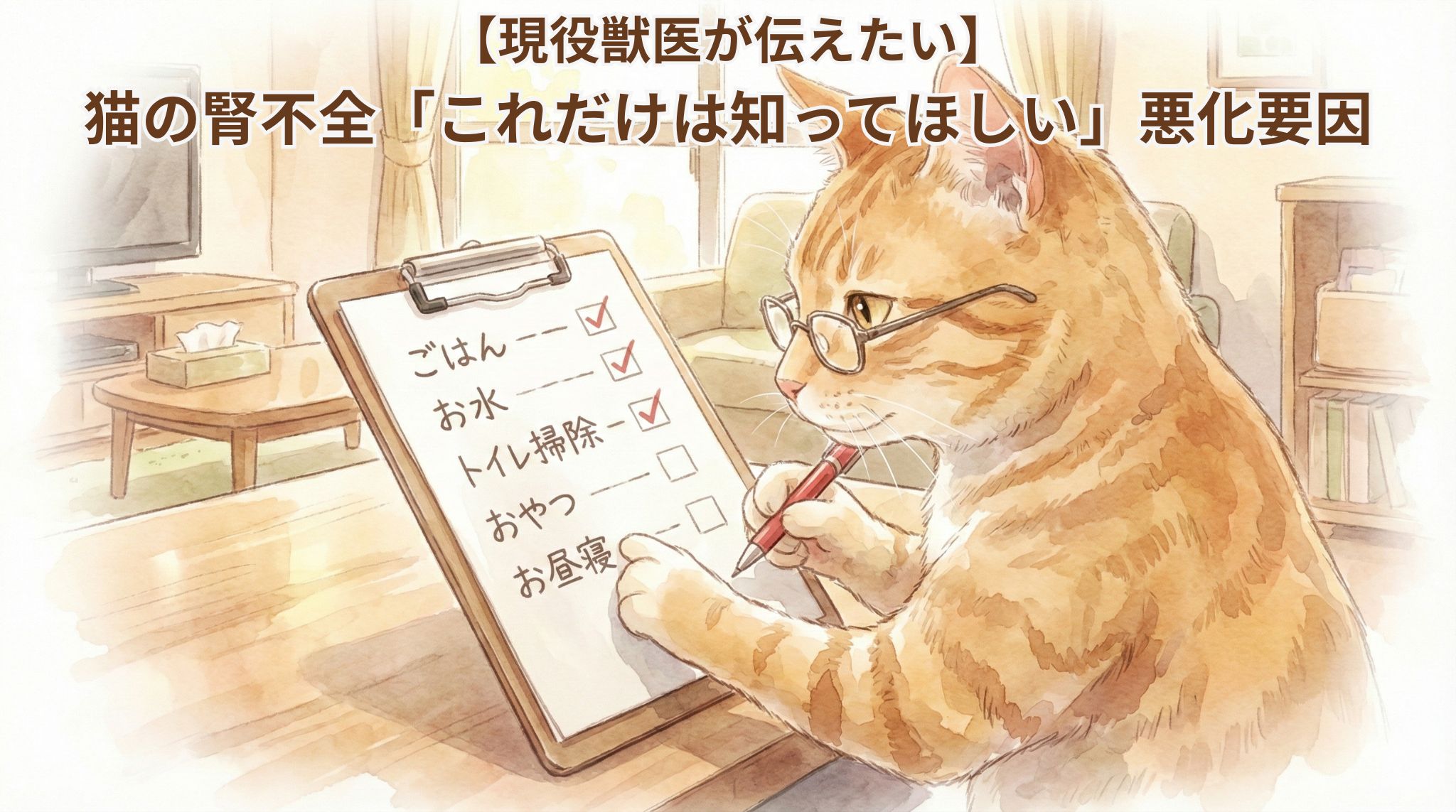 【現役獣医が解説】猫の慢性腎不全（慢性腎臓病CKD）の出来る対策