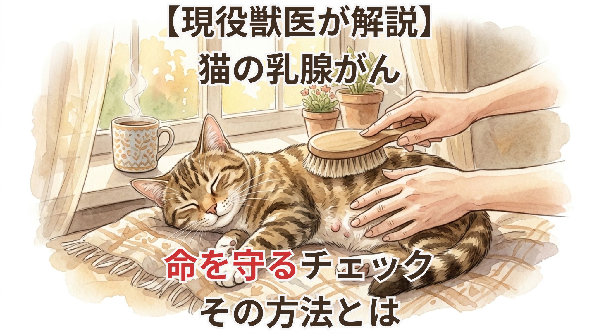 【現役獣医が解説】猫の乳がんはお家で見つけられる病気。セルフチェックの方法と早期発見のコツ