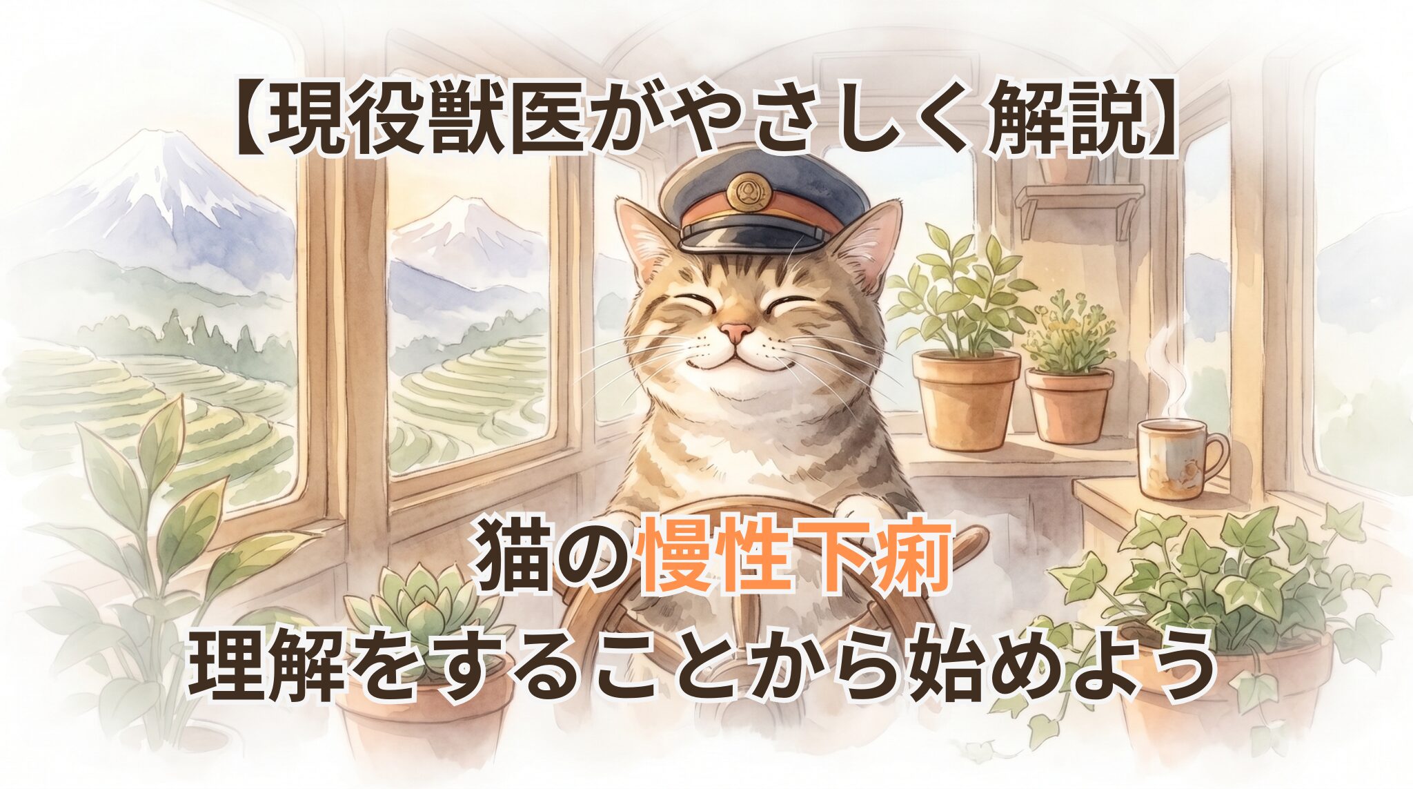 猫の下痢が3週間止まらない…元気だけど何で？腸の仕組みを【鉄道路線】にたとえて獣医師がやさしく解説！