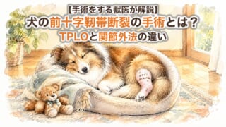 【手術をする獣医が解説】犬の前十字靭帯断裂の手術とは?TPLOと関節外法の違いを坂道の車でやさしく解説